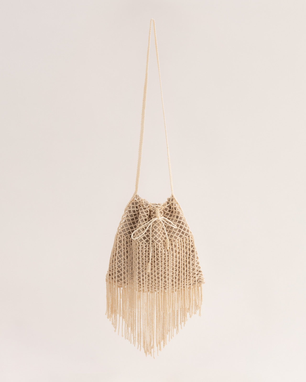 The fringe Bag (M) Ivory